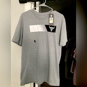 Men’s Under Armor Project Rock T-Shirt- Gray- Size Medium